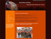 Tablet Screenshot of greatplainspheasants.com